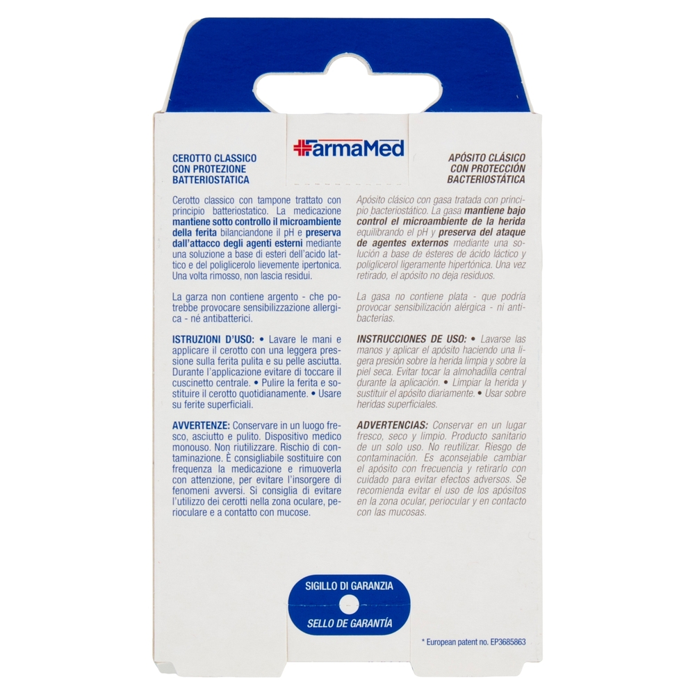 FarmaMed Cerotto Classico con protezione batteriostatica 20 pz